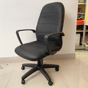 Chaise de bureau pivotante contemporaine avec mécanisme de levage, appui-tête réglable, siège en mousse et tissu PU - Product Image 6