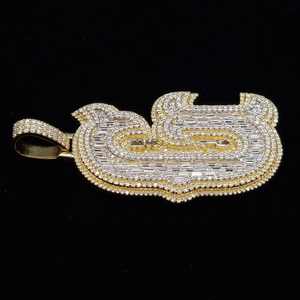 Colgante de Plata de Ley 925 con Diseño de Hip Hop Personalizado, con Diamantes VVS y Moissanita, Letra G Grande para Hombre - Product Image 6