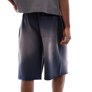 New Fashionable Streetwear Men's Jogger Short Length Breathable Polyester/Cotton Plus Size Custom Printed logo Solid - Product Image 3