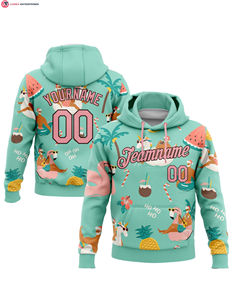 Cosido azul hielo rojo-blanco divertido Navidad 3D deportes pulóver Sudadera con capucha Premium alta calidad invierno estilo Casual con capucha - Product Image 2