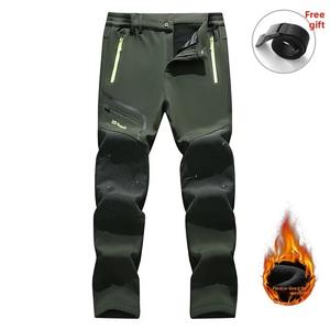Pantalones de Forro Polar Grueso para Hombre, Cálidos, Casuales, con Bordado de Letras, Forro Polar Grueso, Pantalones Térmicos para Exteriores - Product Image 3