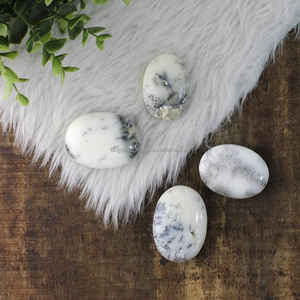 Wholesale Polished Dendritic <b>Opal</b> Palmstone Natural Reiki Meditation Gemstone Love Style Feng Semi-Precious Stone Crafts Carved - Product Image 6