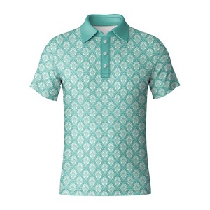 Vente en gros de chemises de golf tricotées à sublimation pour hommes, protection contre les UV en spandex/polyester, respirantes, à séchage rapide, fabriquées au Vietnam - Product Image 6