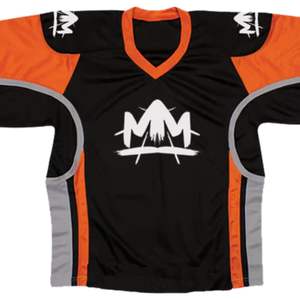 <b>Men</b> Black <b>Orange</b> Hockey Jersey Short Sleeve Loose Fit Breathable Polyester Training Top Casual Sportswear Unisex Athletic Wear - Product Image 3