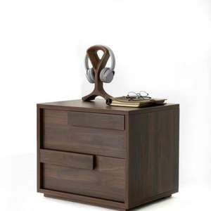 Armoire <span class=keywords><strong>de</strong></span> rangement minimaliste moderne en bois <span class=keywords><strong>de</strong></span> frêne noir étroit, table d'appoint pour salon, table <span class=keywords><strong>de</strong></span> chevet - Product Image 4