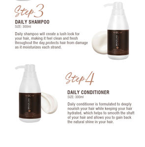 Shampoo et revitalisant lissant à la kératine brésilienne, prix d'usine, sans formaldéhyde, traitement à la kératine pour les <span class=keywords><strong>cheveux</strong></span>, soin quotidien des <span class=keywords><strong>cheveux</strong></span> - Product Image 5