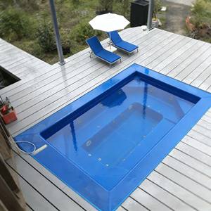 Piscine SPA en fibre de verre fabriquée en usine avec jets intégrés, éclairage LED et chauffage réglable pour la relaxation - Product Image 6