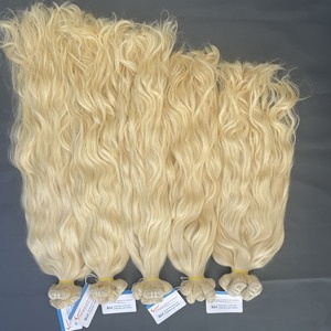 Extensiones de Cabello Humano Rubio de Alta Calidad y Lujo, Ondulado Natural, Sedoso, Precio al por Mayor - Product Image 6