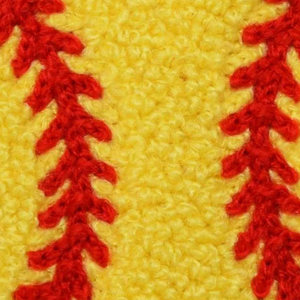 Échantillon de patchs brodés en chenille découpés au laser avec logo de baseball, motifs floraux et en forme de cœur, et sac de fermeture éclair avec logos - Product Image 5