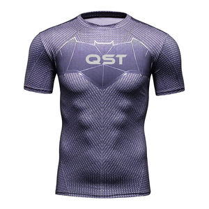 Venta al por mayor hombres OEM ODM estirable gimnasio camisas hombres 2025 calidad superior Jiu Jitsu Kimono Rash Guards correr hombres camisetas logotipos personalizados - Product Image 1