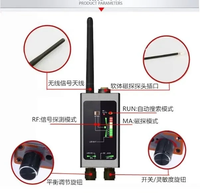 Détecteur de signal RF M8000, détecteur d'espionnage, anti-espionnage, traqueur GPS, détecteur de caméra cachée, détecteur de microphone, enregistreur vocal caché
