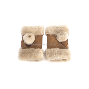 Gants chauffants en cuir suédé marron camel OEM 2026 – Confortables, style décontracté, haute qualité, pour l'extérieur et l'hiver - Product Image 1