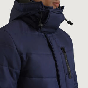 Parka con Capucha Azul Moore Personalizada al por Mayor OEM para Hombres y Mujeres, Chaqueta de Nailon para Ambos Géneros - Product Image 5