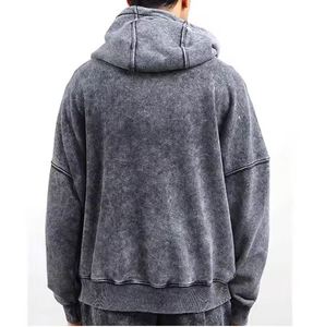 Chándal de lavado ácido para hombre Precio Nuevo elegante manga larga/Chándal de lavado ácido para hombre de ajuste cómodo hecho en fábrica - Product Image 5