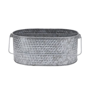 Ferme en métal galvanisé Caddy corde poignée ustensiles de cuisine Caddy stockage polyvalent intérieur extérieur porte-ustensiles - Product Image 3