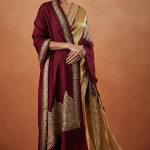 2025 New Design Lightweight Handmade Knitted <b>Pashmina</b> <b>Shawls</b> for Women for Daily Use and Autumn Season for Muslims - Product Image 1