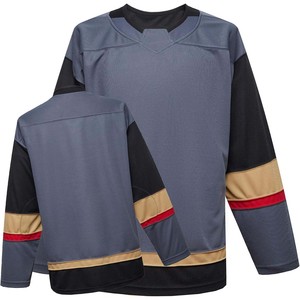 Venta al por mayor OEM directo de fábrica equipo uniformes sublimación tela de secado rápido duradero rendimiento avanzado personalizado camisetas de hockey sobre hielo - Product Image 1