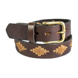 Ceinture en cuir de polo équestre personnalisable pour hommes, boucle à ardillon, cuir pleine fleur, broderie, ceinture de sport, accessoires d'équitation - Product Image 4