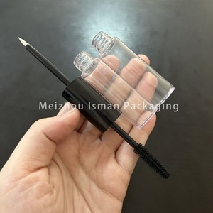 Envase Doble Transparente Negro <span class=keywords><strong>de</strong></span> 10 ml para Brillo Labial ISMAN, Tubo Vacío 2 en 1 para Rímel y Delineador <span class=keywords><strong>de</strong></span> Ojos, Envase Cosmético - Product Image 6