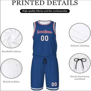 ชุดเสื้อบาสเก็ตบอลใส่ได้ทั้งชายและหญิงชุดเสื้อเจอร์ซีย์เล่นกีฬาบาสเก็ตบอลใส่ได้ทั้งชายและหญิงมีลายพิมพ์ในช่วงฤดูร้อนออกแบบได้ตามต้องการพร้อมชื่อและจำนวนทีม - Product Image 5