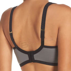 Soutien-gorge de sport respirant sur mesure pour femmes avec logo frontal, maintien élevé, compression, bretelles réglables et ajustement extensible - Product Image 3