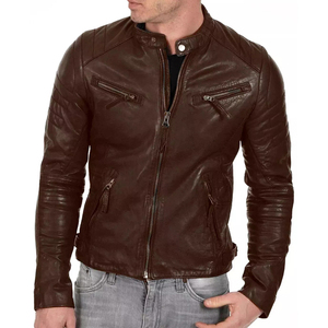 แจ็กเก็ตหนังแกะแท้นุ่มสำหรับนักขี่จักรยาน2025ปักลายสำหรับฤดูหนาว - Product Image 5