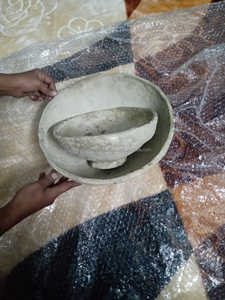 Vente en gros vaisselle blanche de haute qualité faite à la main en céramique porcelaine haute température collation apéritif saladier aux fruits - Product Image 3