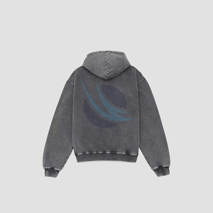 Sudaderas con capucha personalizadas para hombre 100% algodón Streetwear Sudadera con capucha térmica de gran tamaño Vintage peso pesado 500gsm sudaderas con capucha lavadas con ácido para hombre - Product Image 2