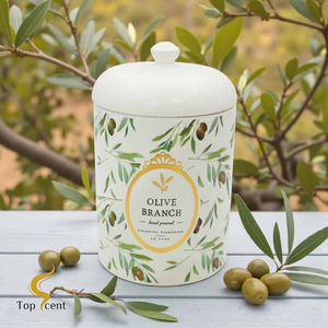 Bougie artisanale JBPQ pour le bien-être, à base de cire de soja et d'aromathérapie aux feuilles d'olivier - Product Image 2