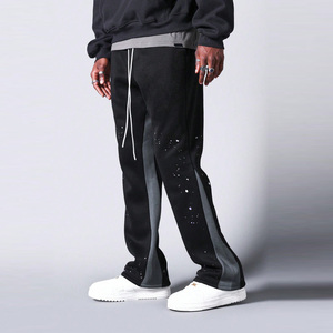Men's Casual Sport Fleece Sweatpants High Cotton Autumn Flared <b>Jogger</b> Style Multi-Pockets Custom Logo <b>Stacked</b> Wholesale - Product Image 4