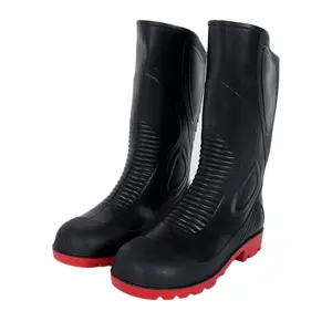 Gumboots veya yüksekliği 13 inç 14 inç 15 inç ile çelik ayak su geçirmez endüstriyel çalışma için yağmur çizmeleri ağır