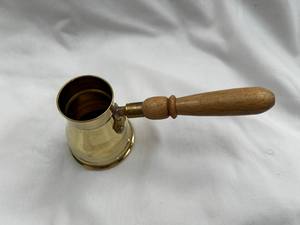 Cafetière turque en laiton et bois faite à la main avec poignée, vaisselle, tasse à café, décoration de table pour la maison, la cuisine, le restaurant, l'hôtel, les fêtes - Product Image 3