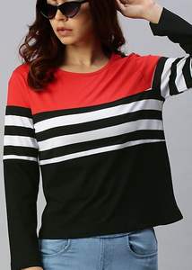 T-shirt en coton de qualité supérieure pour femme-Look classique, coupe moderne-Doux, durable et léger-Idéal pour la superposition ou le style solo - Product Image 4