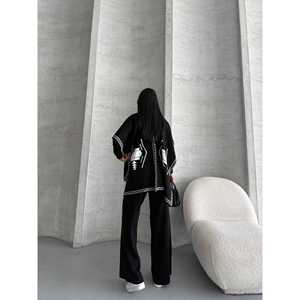 Ensemble poncho en tricot trois pièces pour femme, collection 1560 - Product Image 3