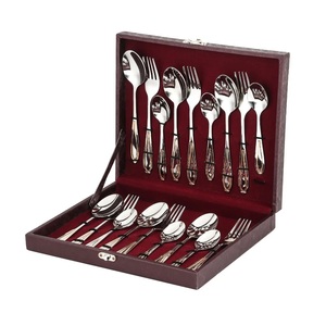 Gold Plated Metal Cutlery Set Five-Piece Modern Luxury <b>Flatware</b> for Home Hotel & Party Use - Product Image 4