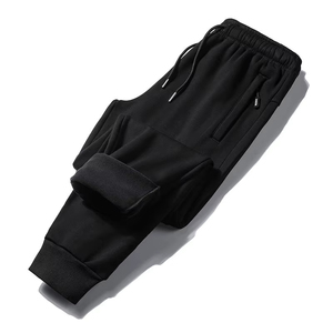 Pantalones de chándal de lana de peso pesado personalizados, pantalones de chándal de algodón 100% para hombre, pantalones de entrenamiento de cintura media de rizo francés - Product Image 3