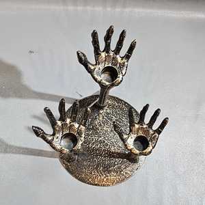 ที่ใส่เทียนชาทำด้วยมือทำจากโลหะเหล็กคุณภาพสูงของตกแต่งโต๊ะสุดหรูของตกแต่งบ้านและเทียนฮาโลวีนทำจากไม้ - Product Image 3