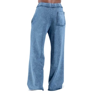 2026 Custom Logo Men 100% Cotton French Terry Straight Leg Sweatpants Oversized Four-Way Stretch Winter Quick Dry Gym for Men - Product Image 3