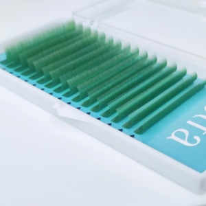 Promade Mixed Extensiones de pestañas verdes profundas de 0,10 y 0,15mm Ventiladores hechos a mano de Vietnam - Product Image 6