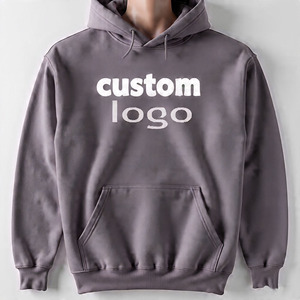 Sweat-shirt à capuche personnalisé avec logo imprimé pour homme, 100% coton molletonné, décontracté, coupe classique, avec poche avant, design automne - Product Image 1