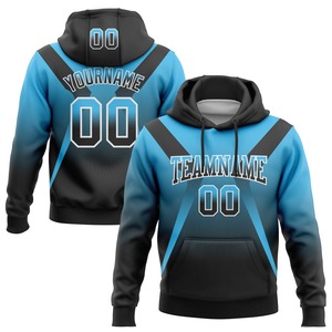 Direct Industry Wholesale 3D Embroidered Custom Stitched Black <b>Pink</b>-Teal Line Sports Pullover Sweatshirt <b>Hoodie</b> - Product Image 6