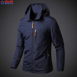 High Quality Winter Waterproof Breathable Windproof Outdoor Men's <b>Windbreaker</b> Jacket with Stand Collar Custom Fit - Product Image 2