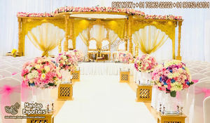 Mandap de Boda de Madera Tallada con Tema Maharaja Haveli, Mandap de Madera para Boda Padmavati, Mandap de Boda Gujarati, Mandap Raj Mahal, Australia - Product Image 3