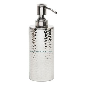 Dispensador de jabón de manos grande maravilloso moderno trabajo martillado espejo brillante uso de baño de acero inoxidable pulido - Product Image 1