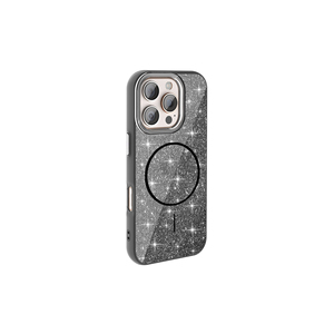 Coque en silicone de luxe scintillante Netzy SAFA Okso Series pour iPhone 16 Pro Max compatible MagSafe avec design marbre givré - Product Image 5
