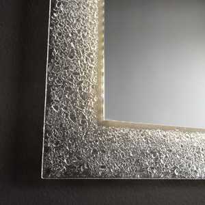 LED <b>Mirror</b> with Reversible Ice Glass Grit Frame 98x70 Inches - Product Image 4