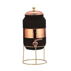 Hot Sale Black Hammered Copper Metal <b>Water</b> Dispenser with Stand in High Quality For Home Kitchen Use - Product Image 1