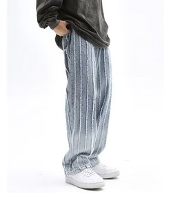 กางเกงยีนส์ขายาวผ้ายืดหยุ่นได้สำหรับผู้ชาย - Product Image 3