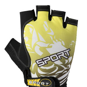 Guantes de entrenamiento de neopreno de medio dedo con logotipo personalizado, guantes de cuero ajustables para hombre y mujer, guantes de gimnasio para levantamiento de pesas - Product Image 1