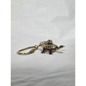 Porte-clés tortue nautique en laiton antique, breloque animale en métal vintage pour usage professionnel - Product Image 4